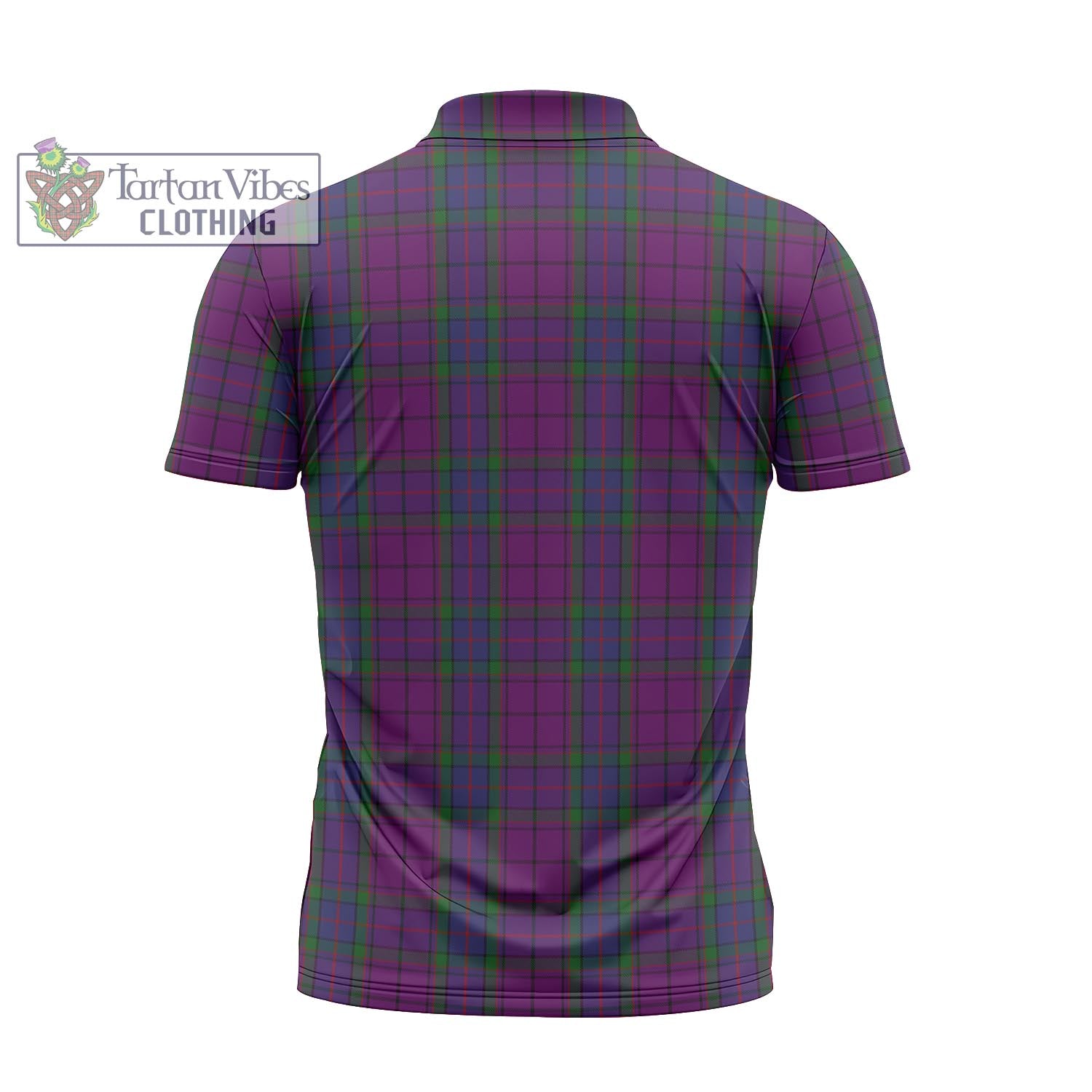 Tartan Vibes Clothing Wardlaw Tartan Zipper Polo Shirt with Family Crest