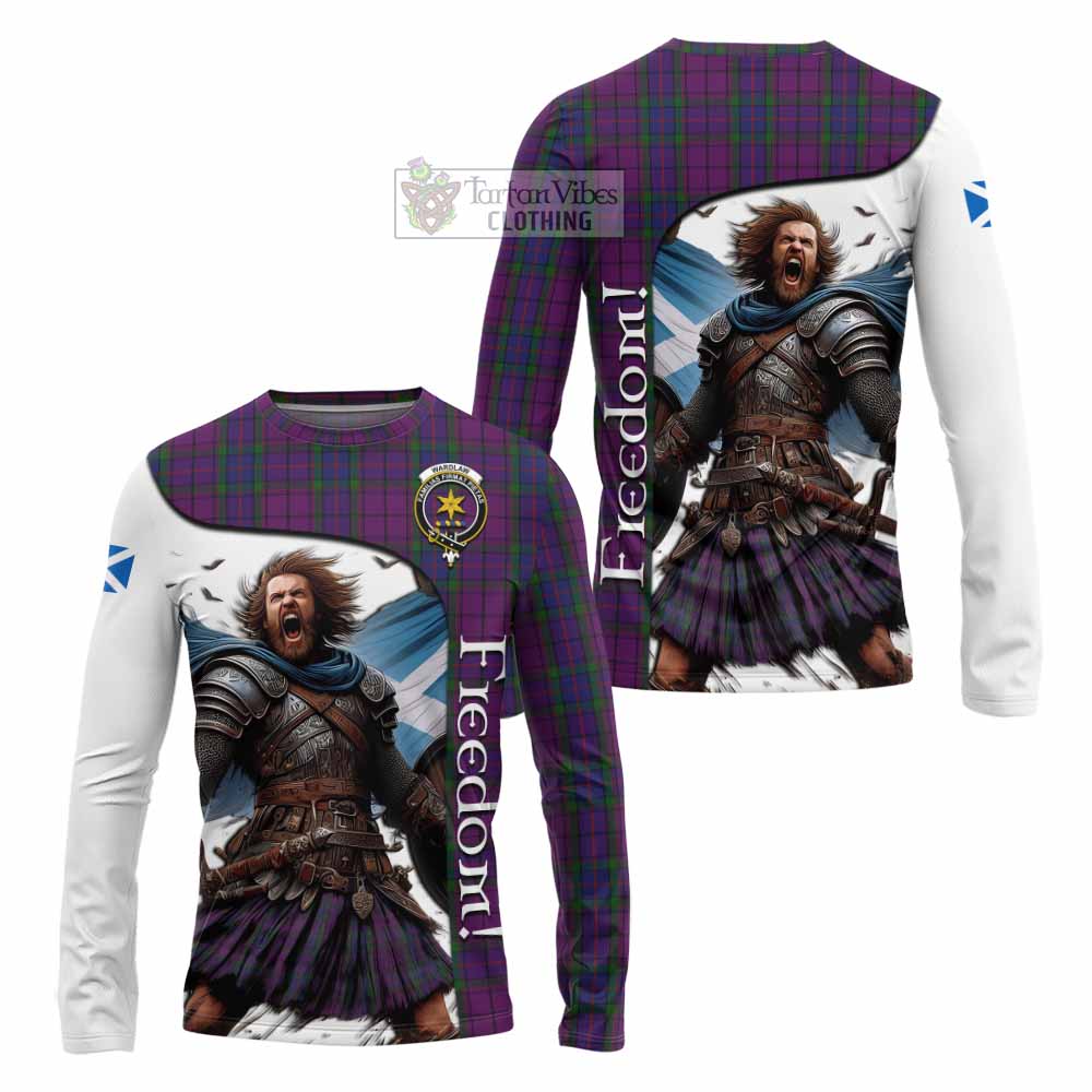 Tartan Vibes Clothing Wardlaw Crest Tartan Long Sleeve T-Shirt Inspired by the Freedom of Scottish Warrior