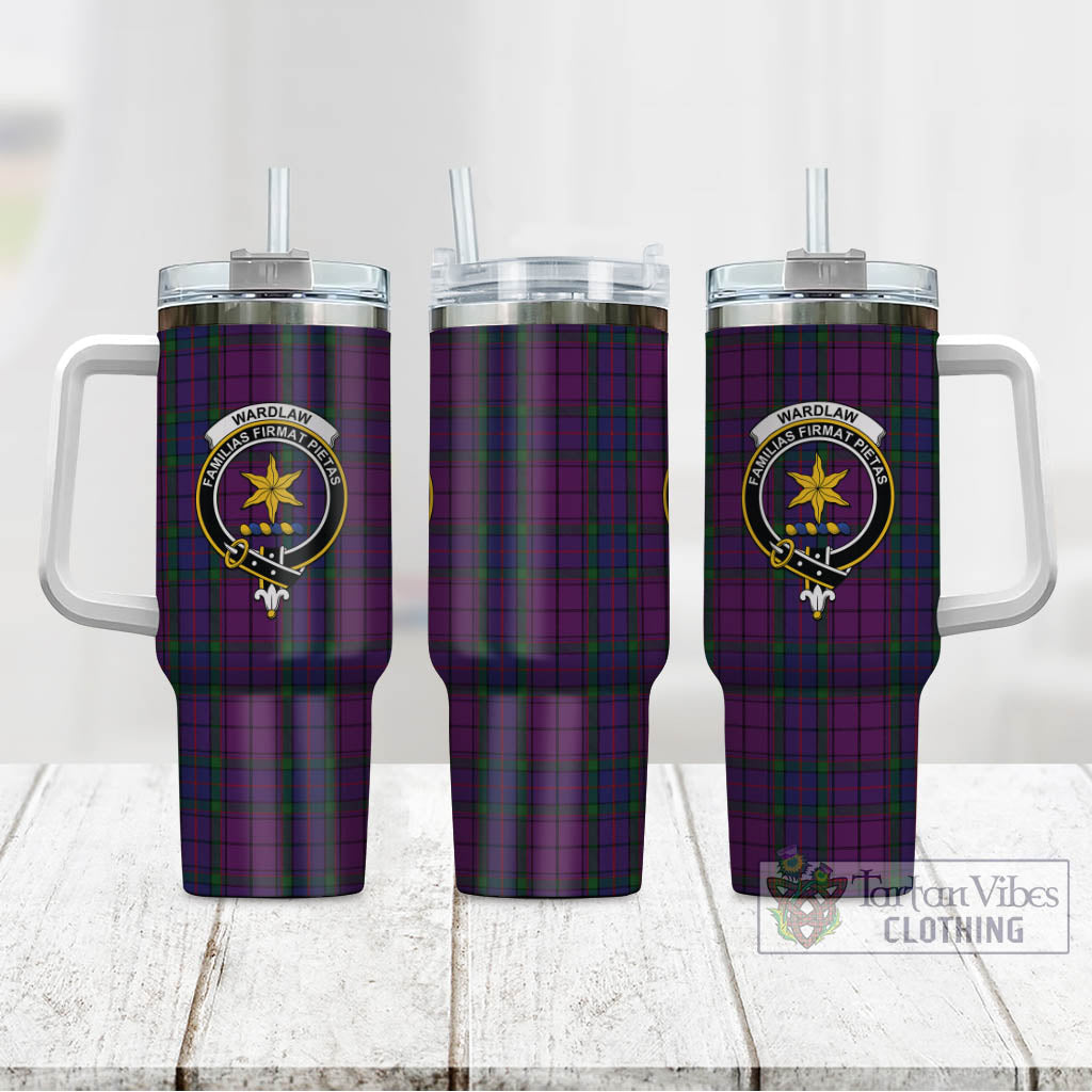 Tartan Vibes Clothing Wardlaw Tartan and Family Crest Tumbler with Handle