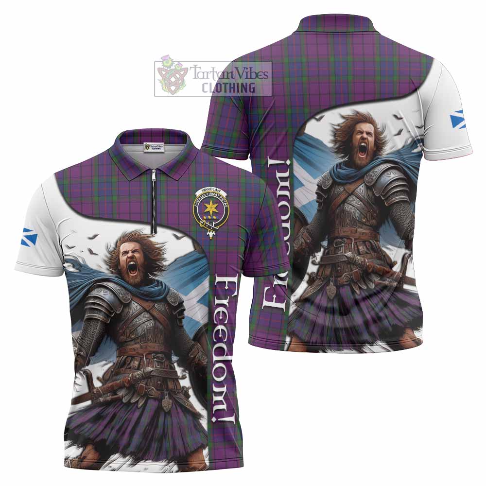 Tartan Vibes Clothing Wardlaw Crest Tartan Zipper Polo Shirt Inspired by the Freedom of Scottish Warrior