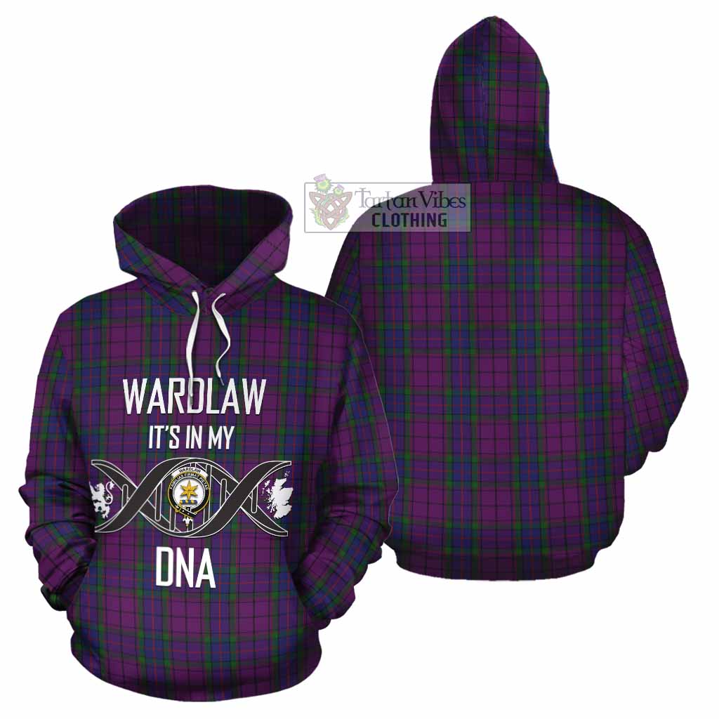 Tartan Vibes Clothing Wardlaw Tartan Cotton Hoodie with Family Crest DNA In Me Style