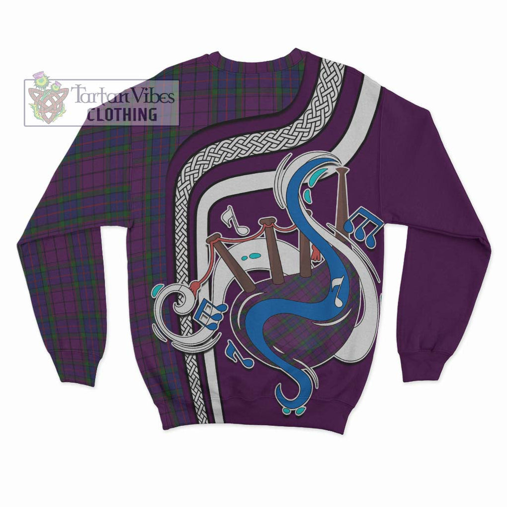 Tartan Vibes Clothing Wardlaw Tartan Sweatshirt with Epic Bagpipe Style