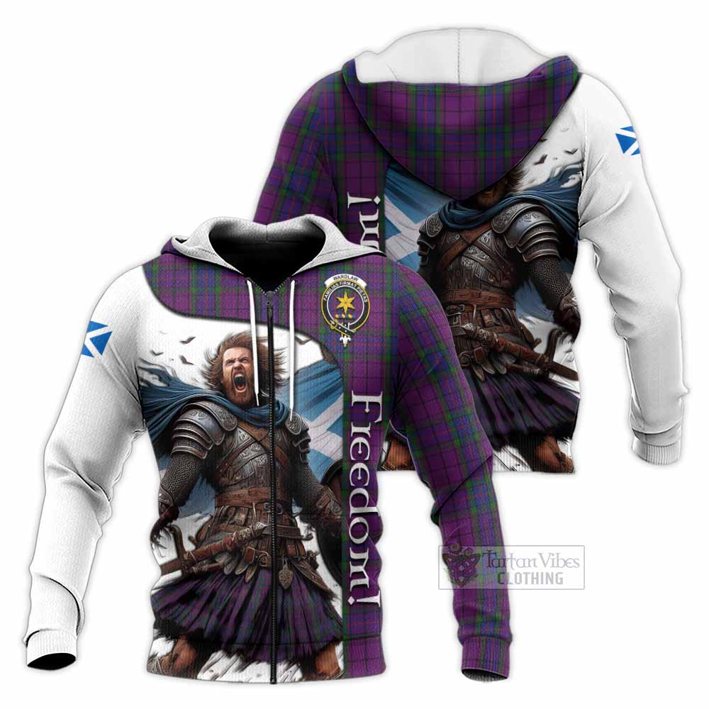 Tartan Vibes Clothing Wardlaw Crest Tartan Knitted Hoodie Inspired by the Freedom of Scottish Warrior