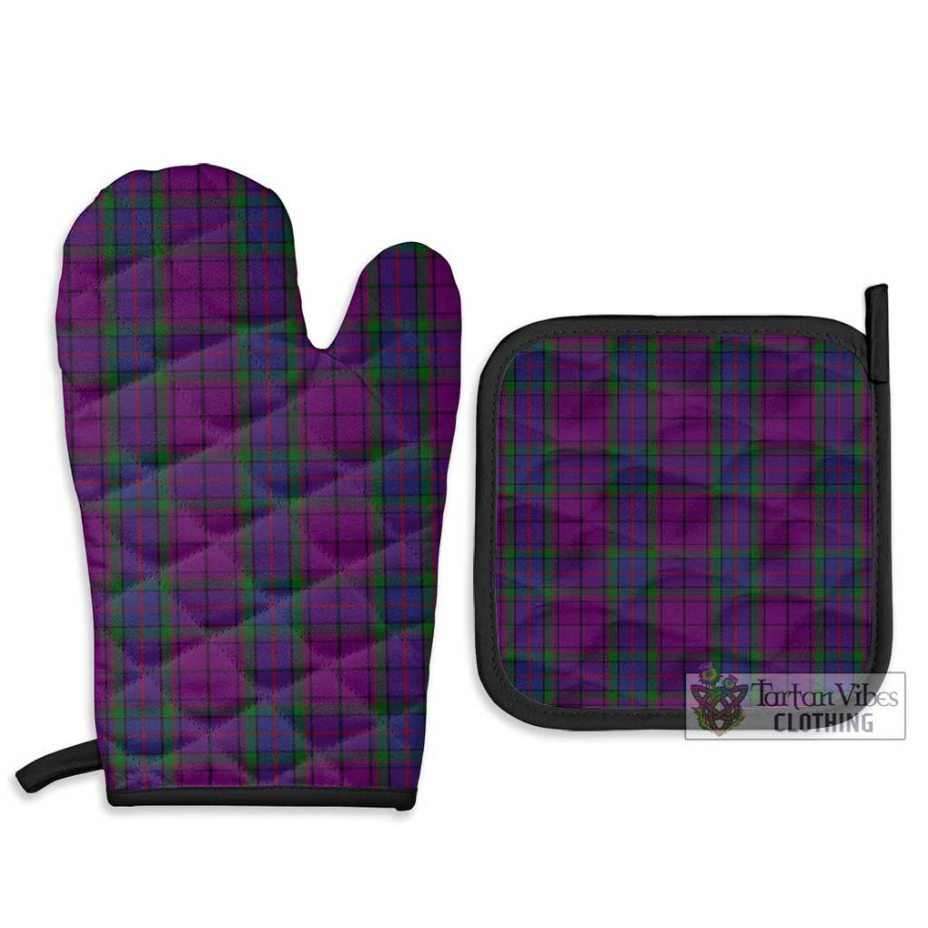 Wardlaw Tartan Combo Oven Mitt & Pot-Holder Combo 1 Oven Mitt & 2 Pot-Holder Black - Tartan Vibes Clothing