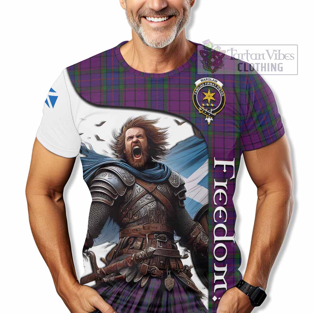 Wardlaw Crest Tartan T-Shirt Inspired by the Freedom of Scottish Warrior