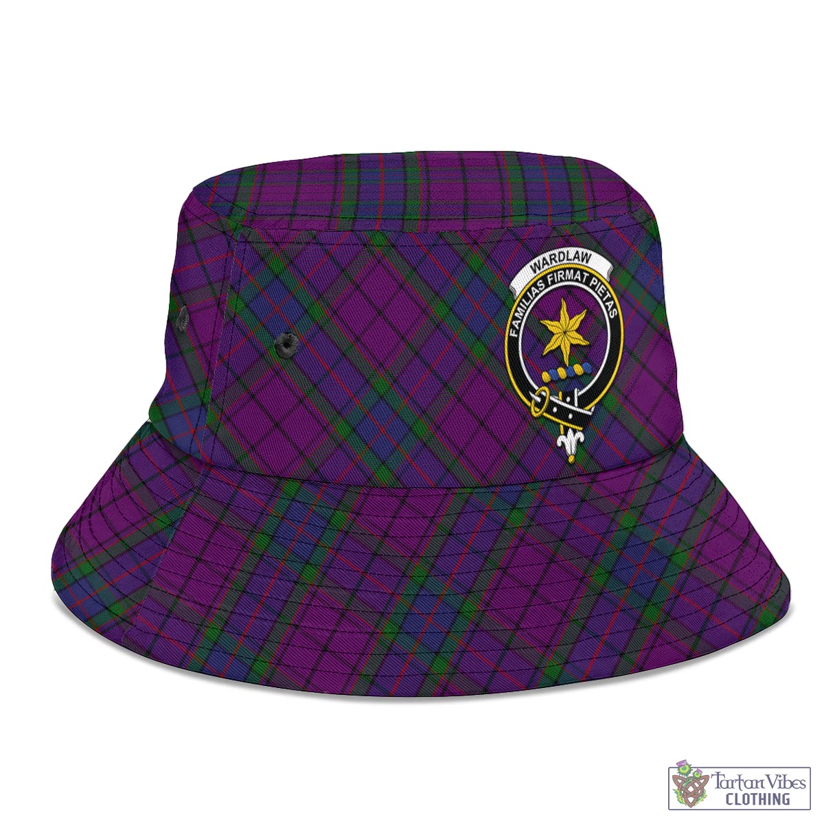 Tartan Vibes Clothing Wardlaw Tartan Bucket Hat with Family Crest
