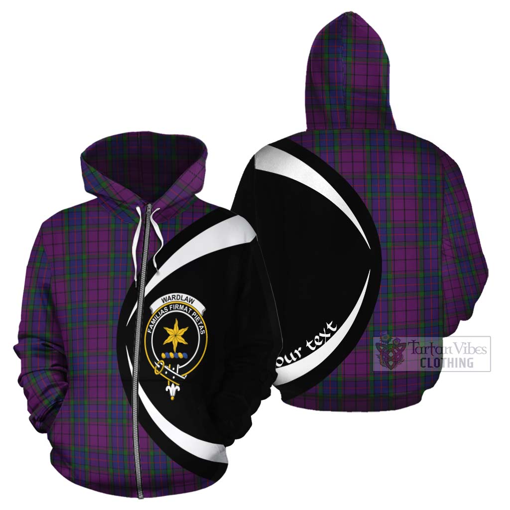 Tartan Vibes Clothing Wardlaw Tartan Cotton Hoodie with Family Crest Circle Style