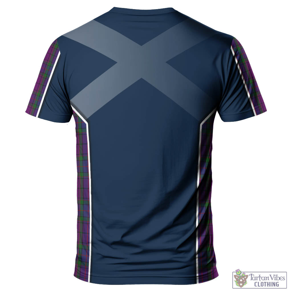 Tartan Vibes Clothing Wardlaw Tartan T-Shirt with Family Crest and Scottish Thistle Vibes Sport Style