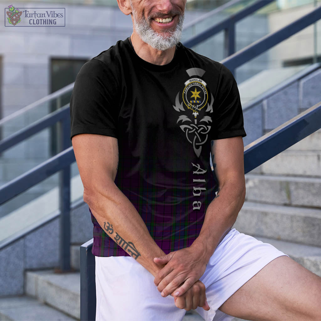 Tartan Vibes Clothing Wardlaw Tartan T-Shirt Featuring Alba Gu Brath Family Crest Celtic Inspired
