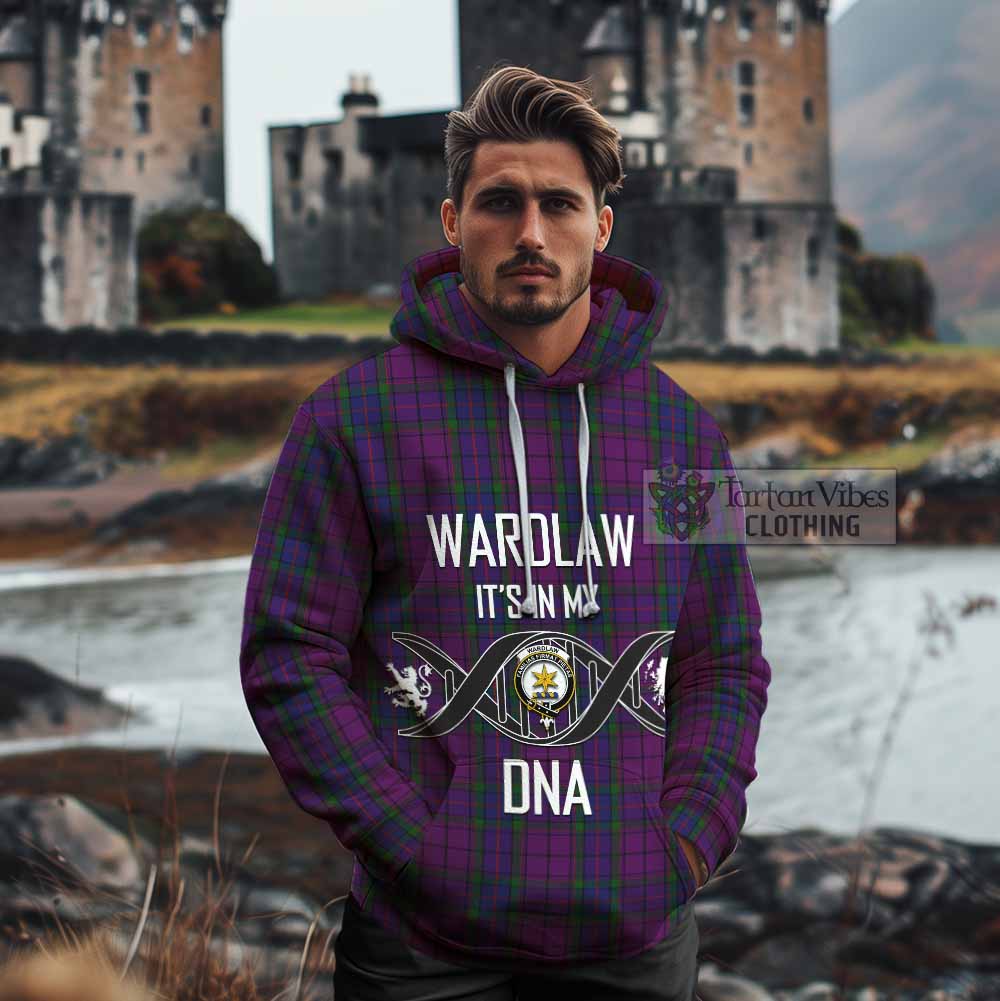 Tartan Vibes Clothing Wardlaw Tartan Cotton Hoodie with Family Crest DNA In Me Style