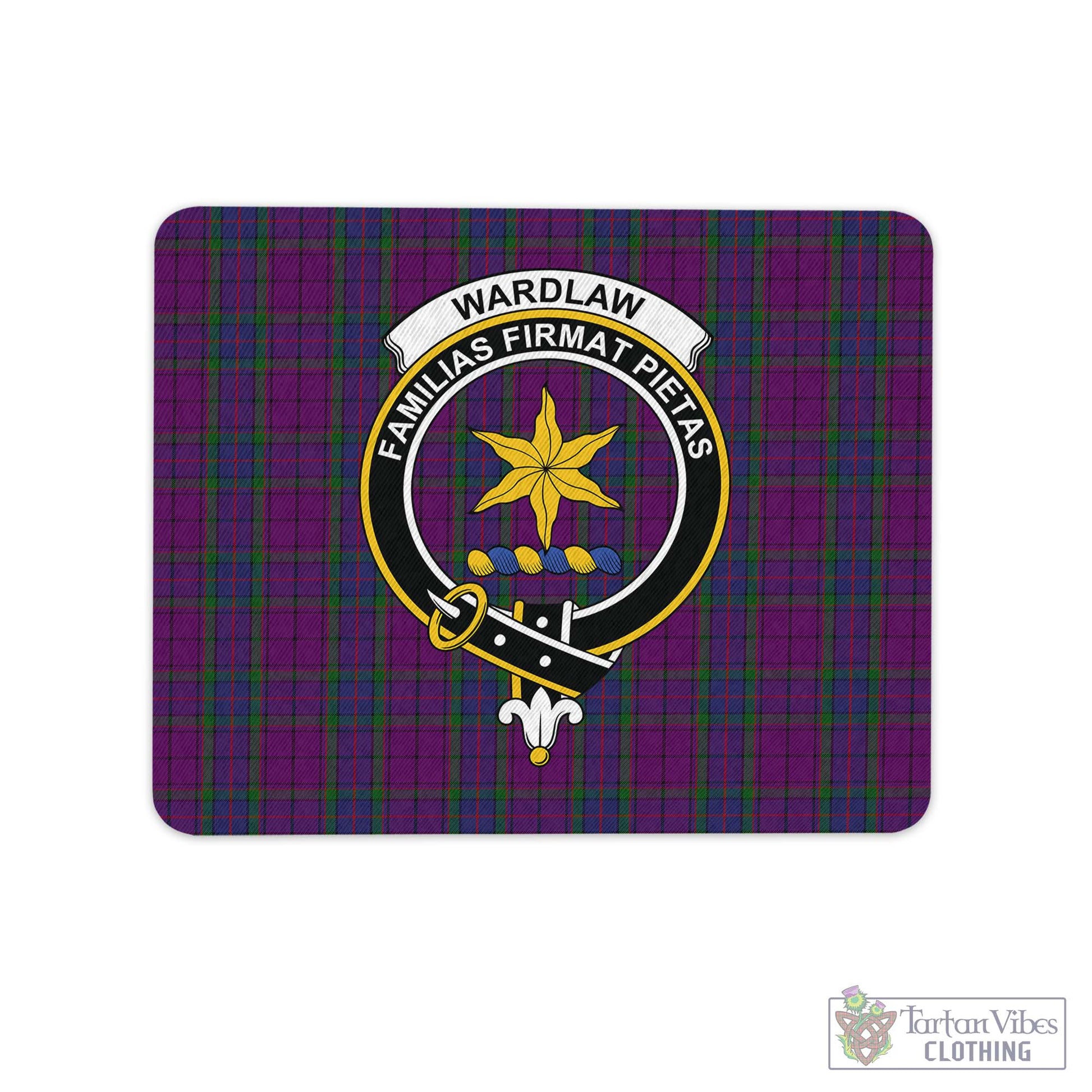 Tartan Vibes Clothing Wardlaw Tartan Mouse Pad with Family Crest