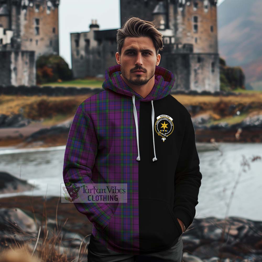 Tartan Vibes Clothing Wardlaw Tartan Cotton Hoodie with Family Crest and Half Of Me Style