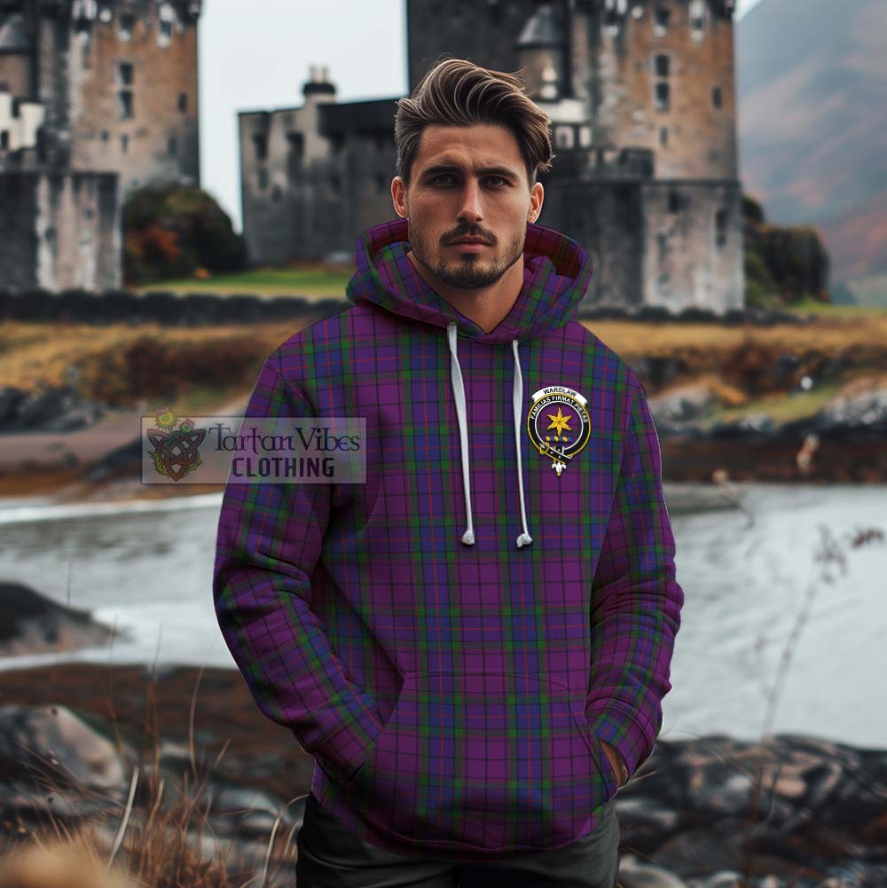 Tartan Vibes Clothing Wardlaw Tartan Cotton Hoodie with Family Crest Celtic Skull Style