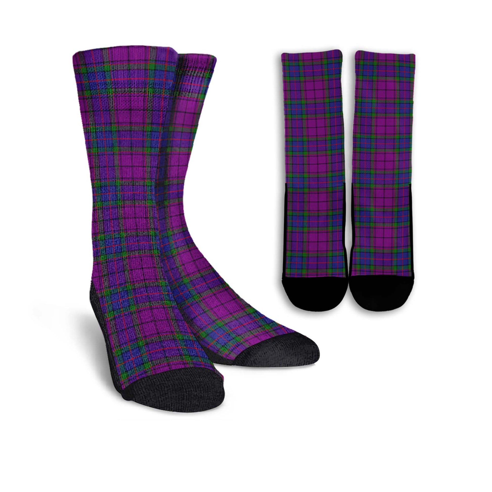 Wardlaw Modern Tartan Crew Socks - Tartanvibesclothing