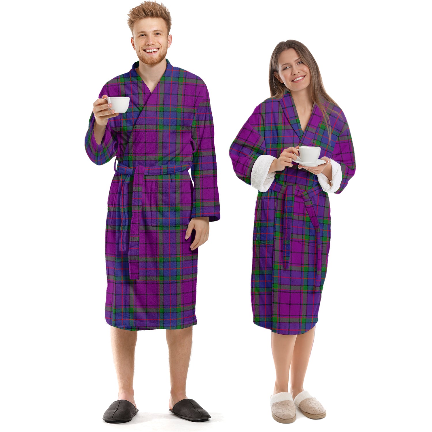 Wardlaw Modern Tartan Bathrobe Unisex S - Tartan Vibes Clothing