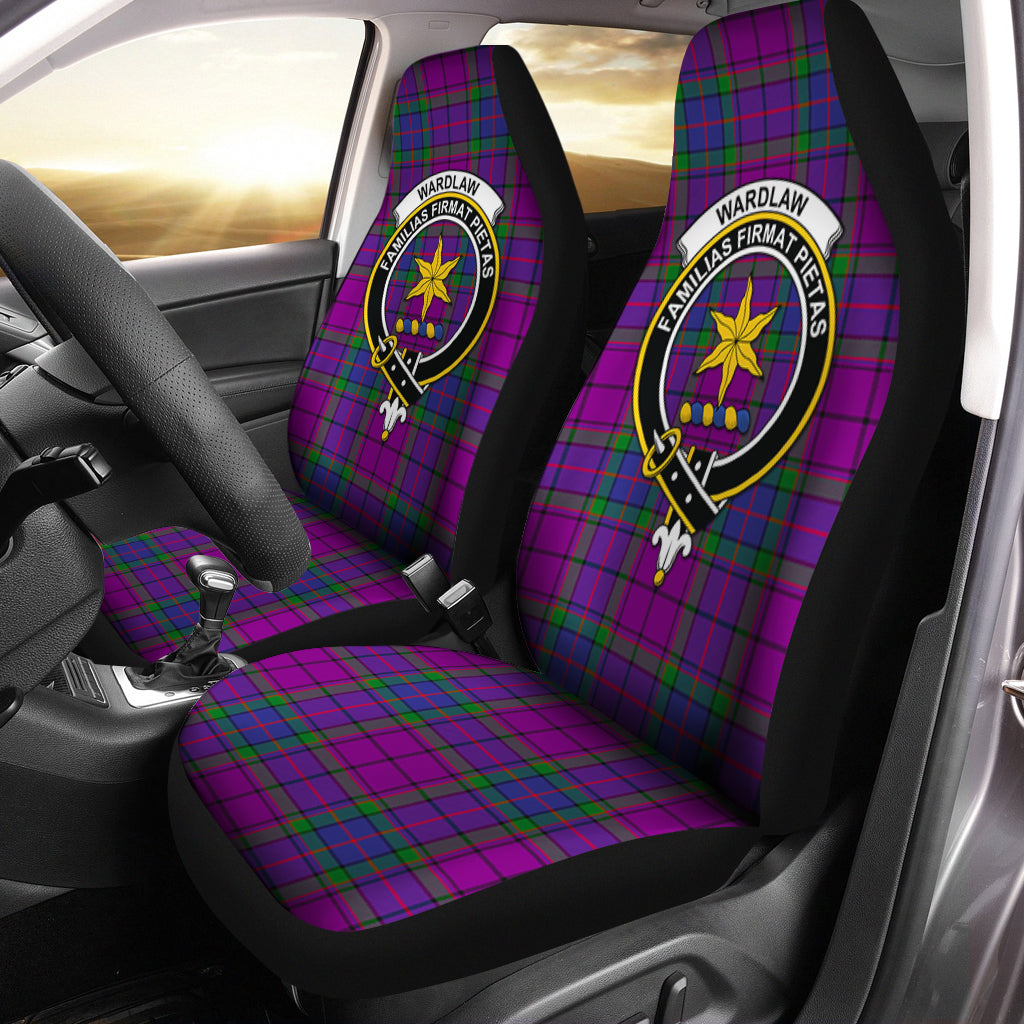 Wardlaw Modern Tartan Car Seat Cover with Family Crest One Size - Tartanvibesclothing