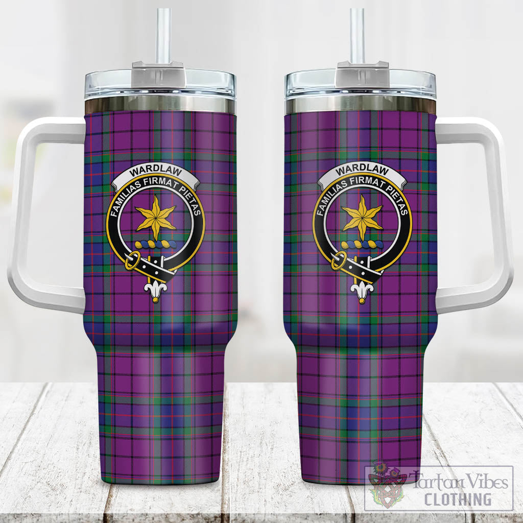 Tartan Vibes Clothing Wardlaw Modern Tartan and Family Crest Tumbler with Handle