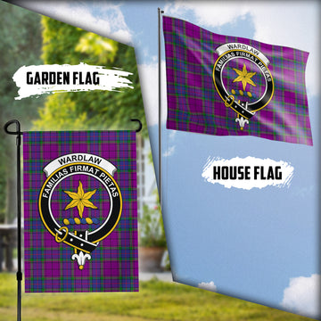 Wardlaw Modern Tartan Flag with Family Crest