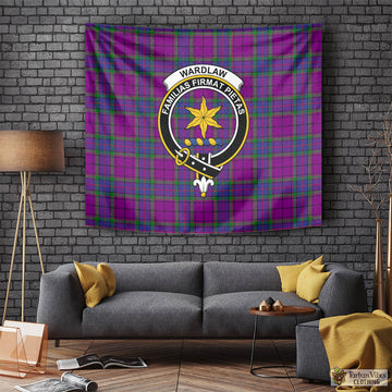 Wardlaw Modern Tartan Tapestry Wall Hanging and Home Decor for Room with Family Crest