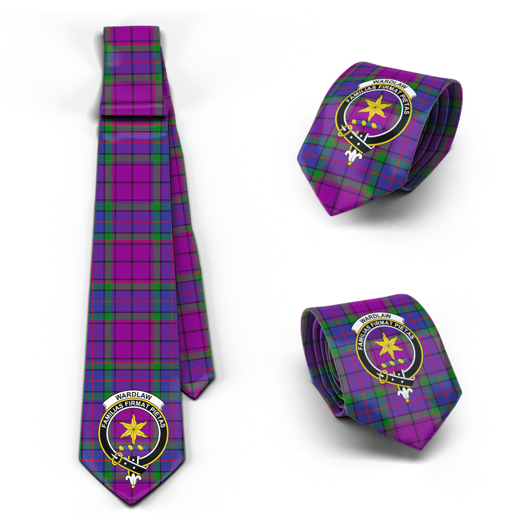 Wardlaw Modern Tartan Classic Necktie with Family Crest Necktie One Size - Tartan Vibes Clothing