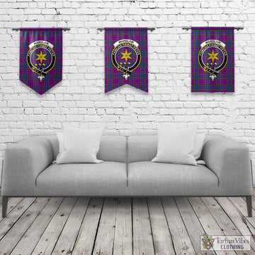 Wardlaw Modern Tartan Gonfalon, Tartan Banner with Family Crest