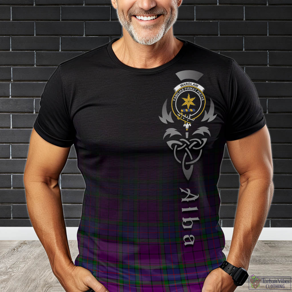 Tartan Vibes Clothing Wardlaw Modern Tartan T-Shirt Featuring Alba Gu Brath Family Crest Celtic Inspired