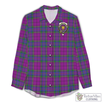 Wardlaw Modern Tartan Women's Casual Shirt with Family Crest