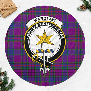 Wardlaw Modern Tartan Christmas Tree Skirt with Family Crest