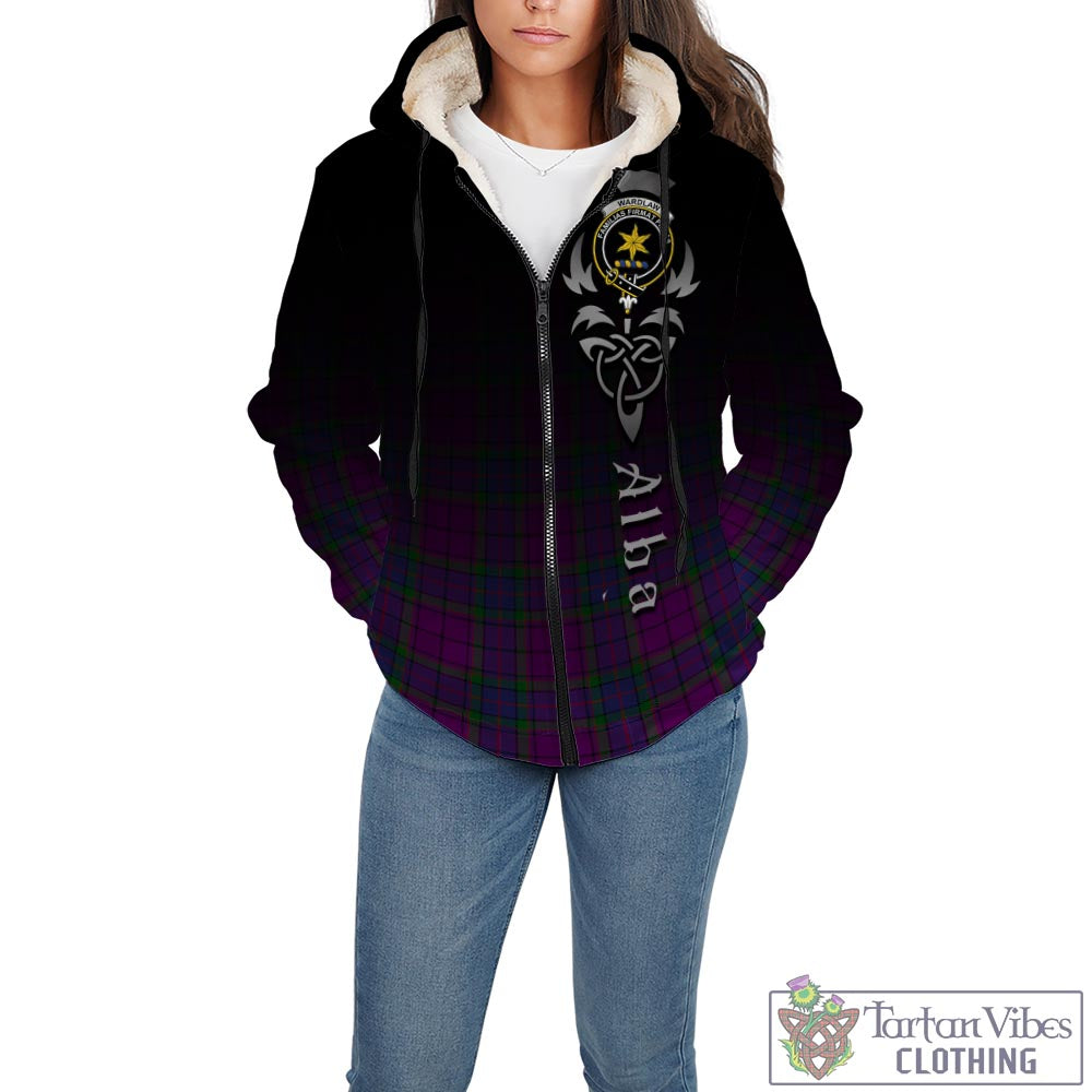 Tartan Vibes Clothing Wardlaw Modern Tartan Sherpa Hoodie Featuring Alba Gu Brath Family Crest Celtic Inspired