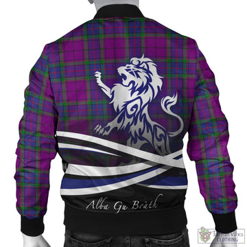 Wardlaw Modern Tartan Bomber Jacket with Alba Gu Brath Regal Lion Emblem