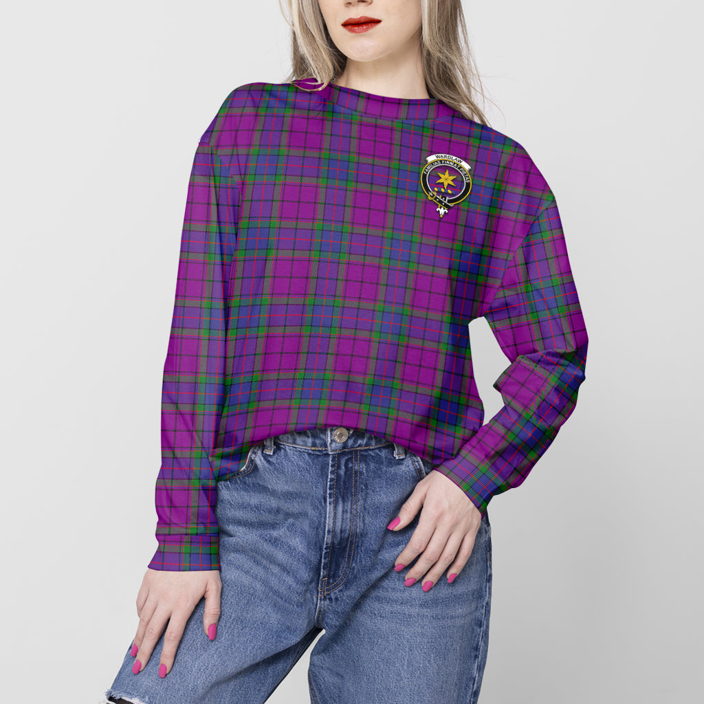 Wardlaw Modern Tartan Sweatshirt with Family Crest - Tartan Vibes Clothing