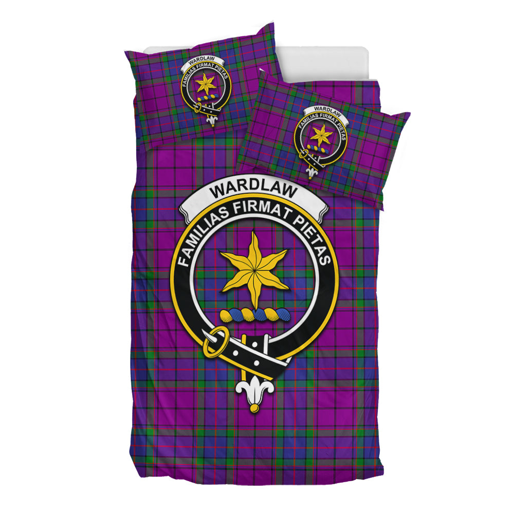 Wardlaw Modern Tartan Bedding Set with Family Crest - Tartan Vibes Clothing