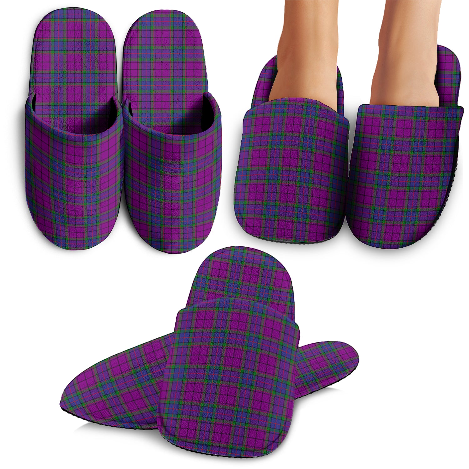 Wardlaw Modern Tartan Home Slippers - Tartanvibesclothing Shop