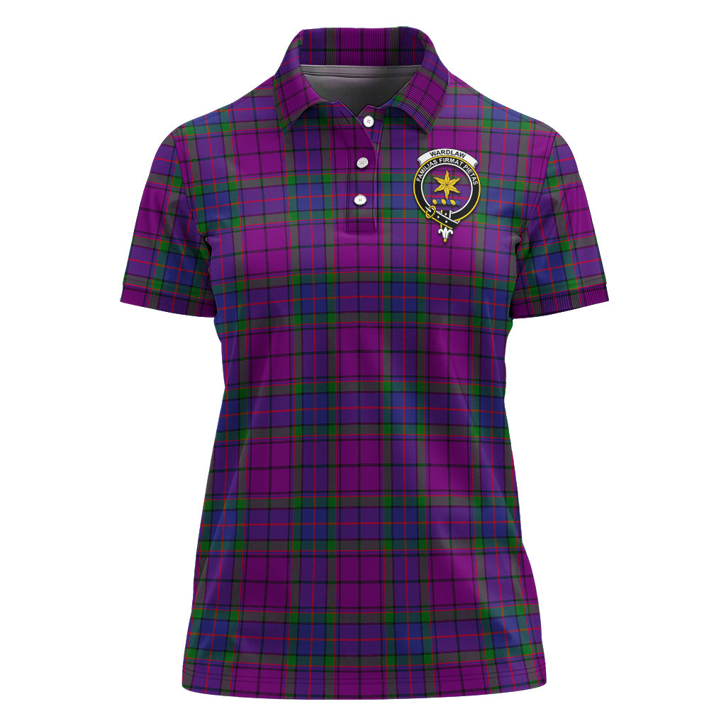 Wardlaw Modern Tartan Polo Shirt with Family Crest For Women - Tartan Vibes Clothing