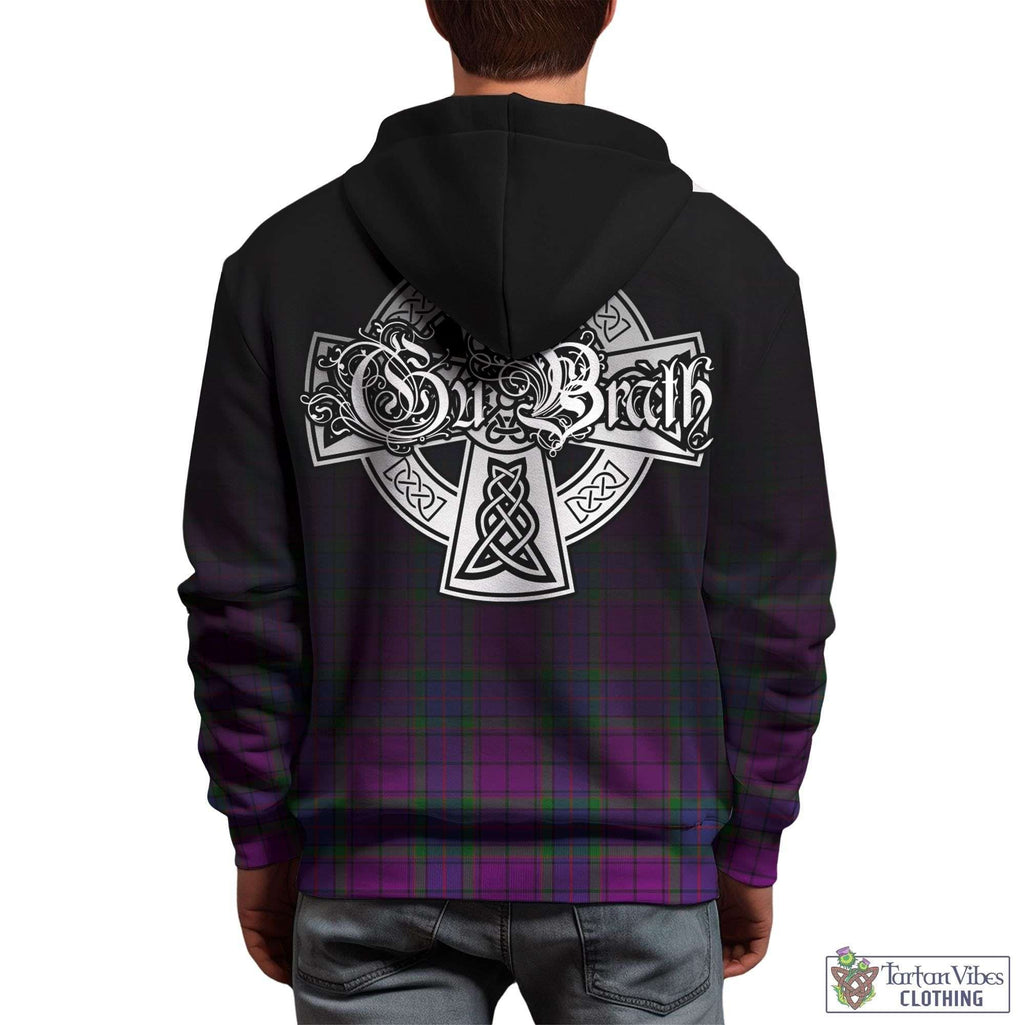 Tartan Vibes Clothing Wardlaw Modern Tartan Hoodie Featuring Alba Gu Brath Family Crest Celtic Inspired