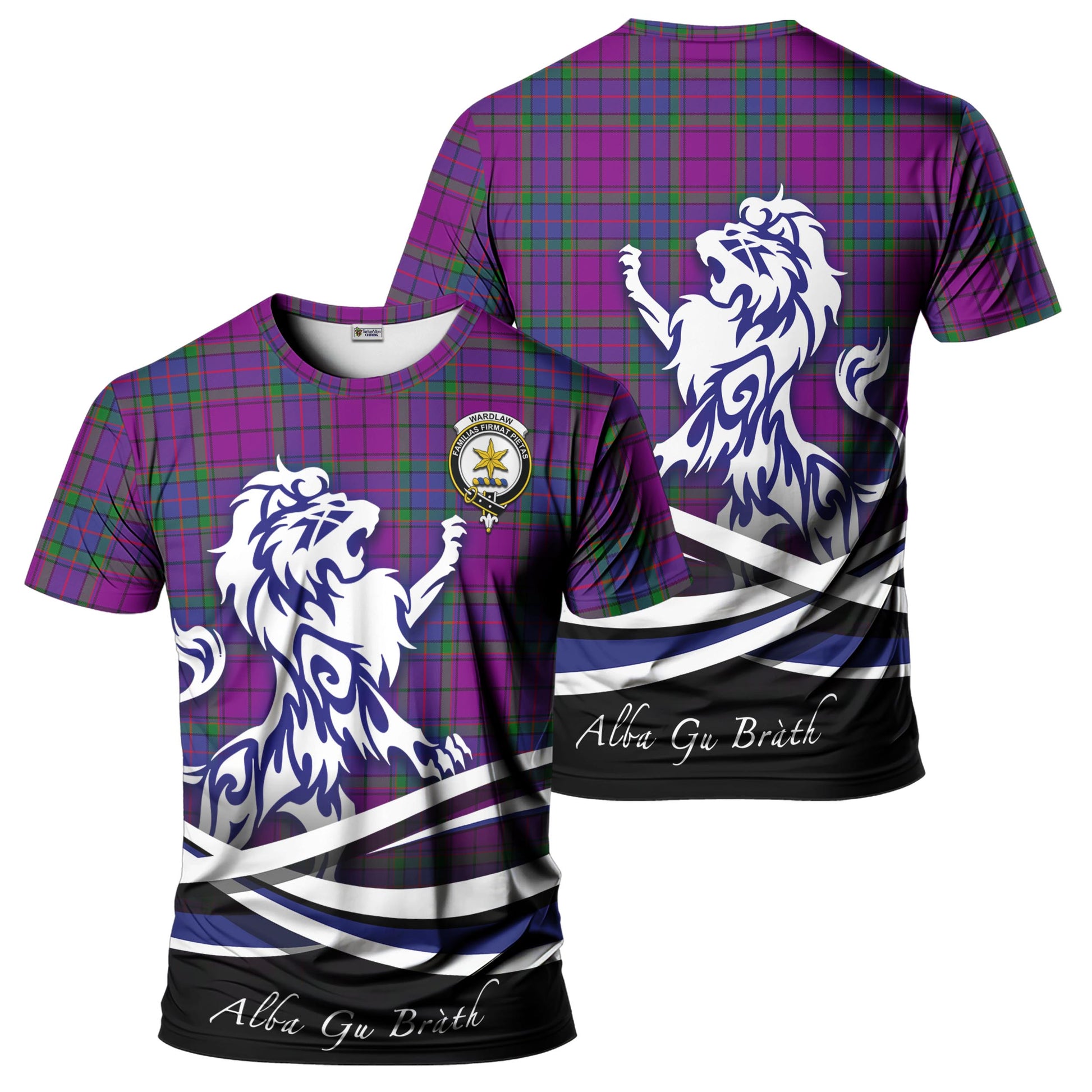 wardlaw-modern-tartan-t-shirt-with-alba-gu-brath-regal-lion-emblem