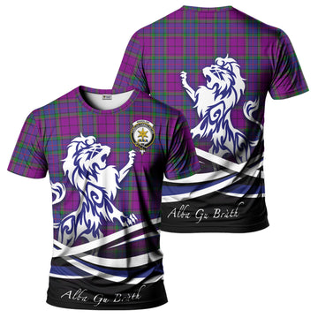 Wardlaw Modern Tartan T-Shirt with Alba Gu Brath Regal Lion Emblem