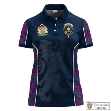 Wardlaw Modern Tartan Women's Polo Shirt with Family Crest and Lion Rampant Vibes Sport Style