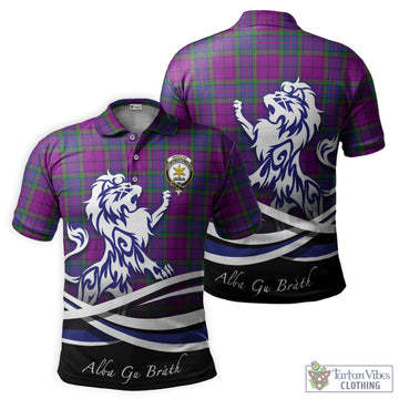 Wardlaw Modern Tartan Polo Shirt with Alba Gu Brath Regal Lion Emblem