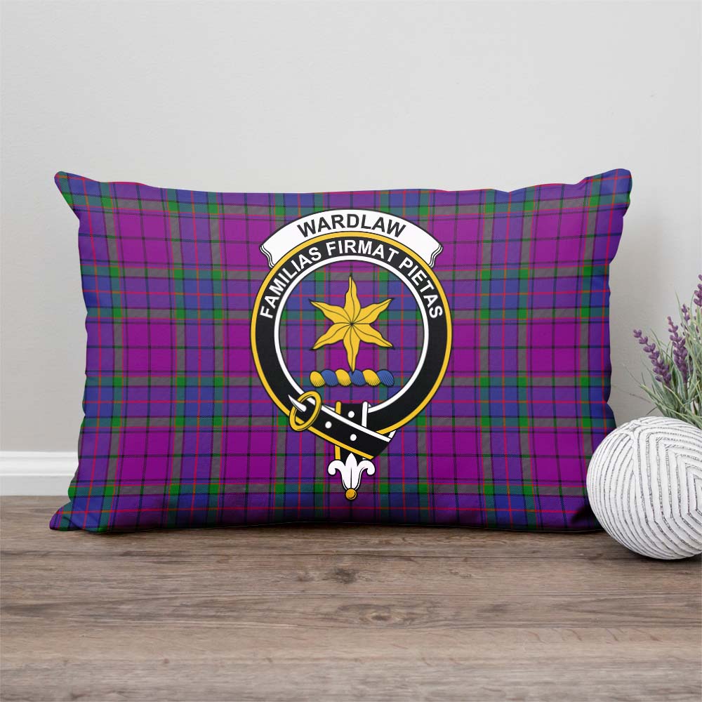 Wardlaw Modern Tartan Pillow Cover with Family Crest Rectangle Pillow Cover - Tartanvibesclothing