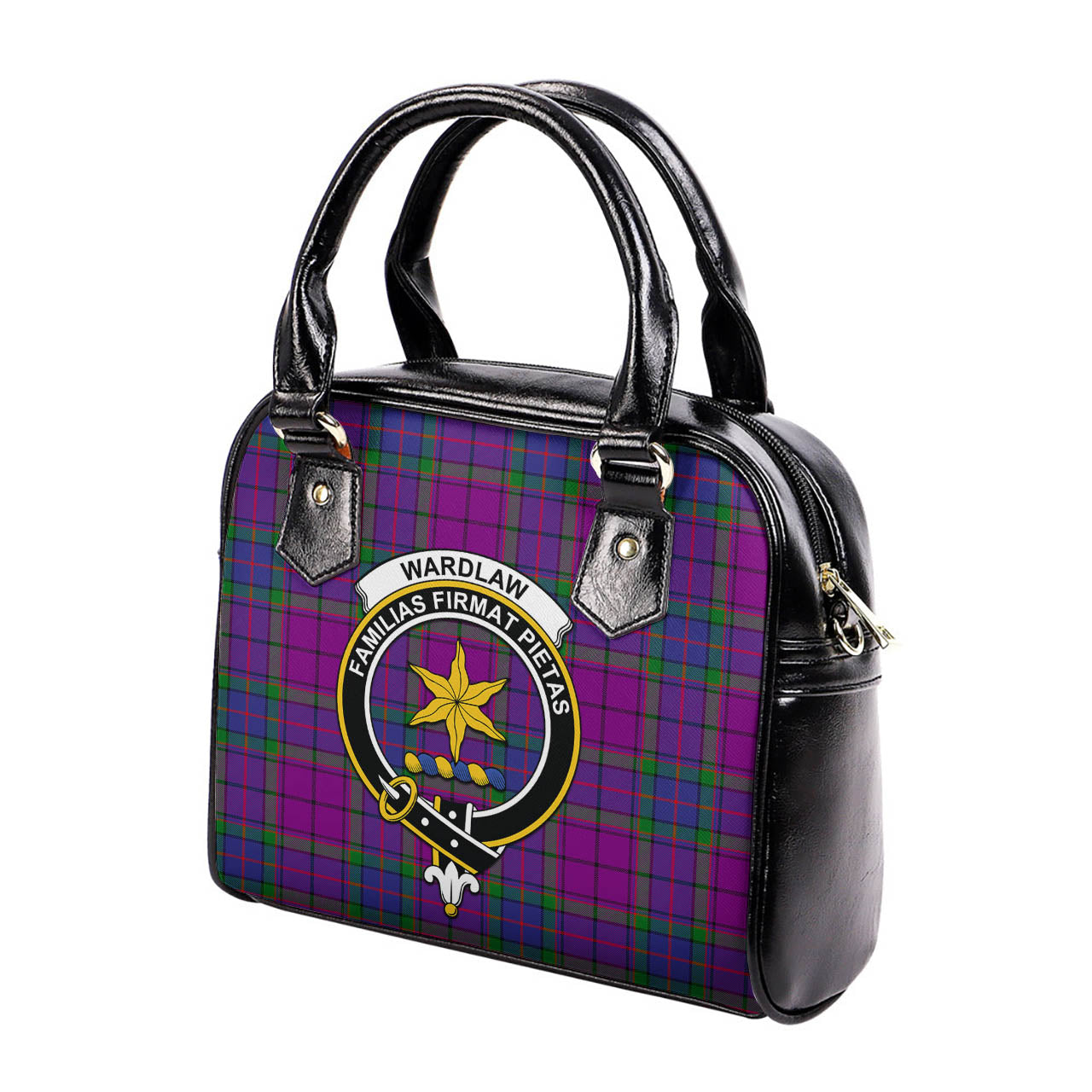 Wardlaw Modern Tartan Shoulder Handbags with Family Crest - Tartanvibesclothing