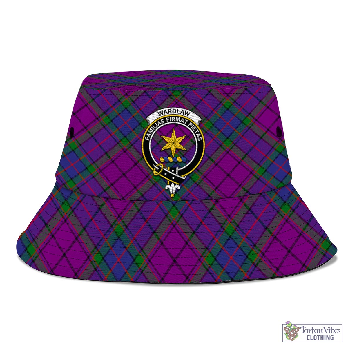 Tartan Vibes Clothing Wardlaw Modern Tartan Bucket Hat with Family Crest