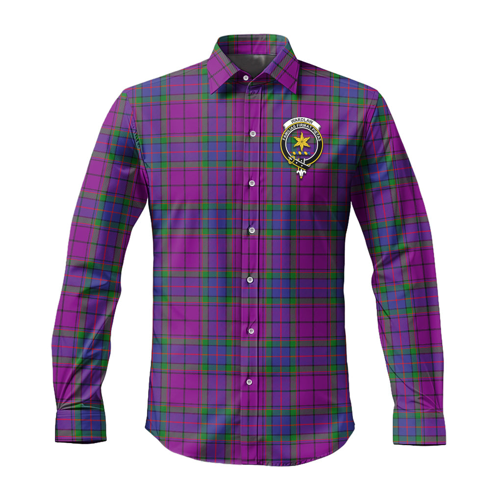 wardlaw-modern-tartan-long-sleeve-button-up-shirt-with-family-crest