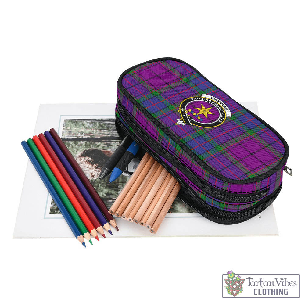 Tartan Vibes Clothing Wardlaw Modern Tartan Pen and Pencil Case with Family Crest