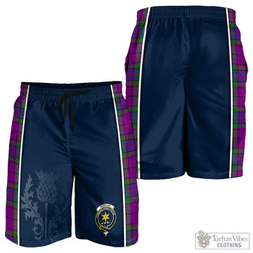 Wardlaw Modern Tartan Men's Shorts with Family Crest and Scottish Thistle Vibes Sport Style