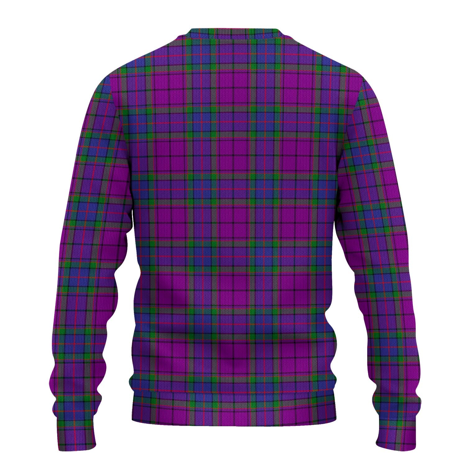 Wardlaw Modern Tartan Knitted Sweater with Family Crest - Tartanvibesclothing