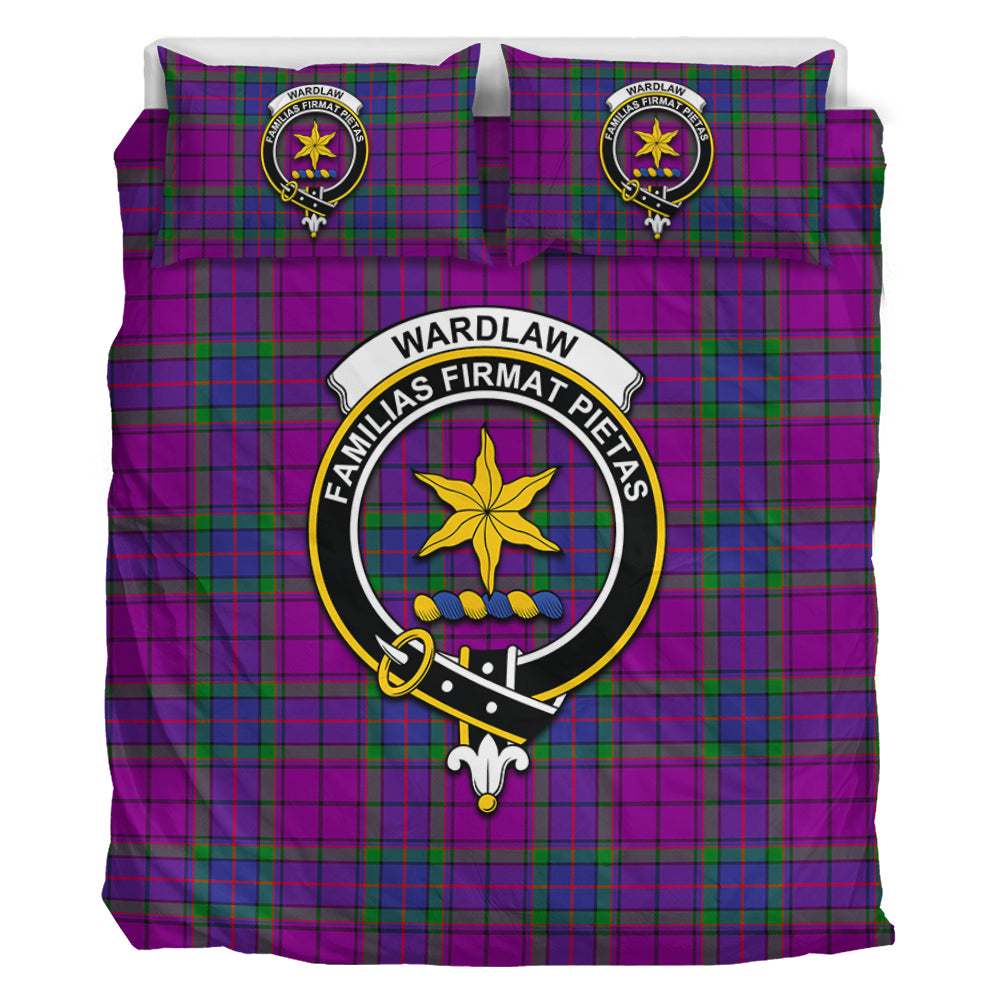 Wardlaw Modern Tartan Bedding Set with Family Crest - Tartan Vibes Clothing