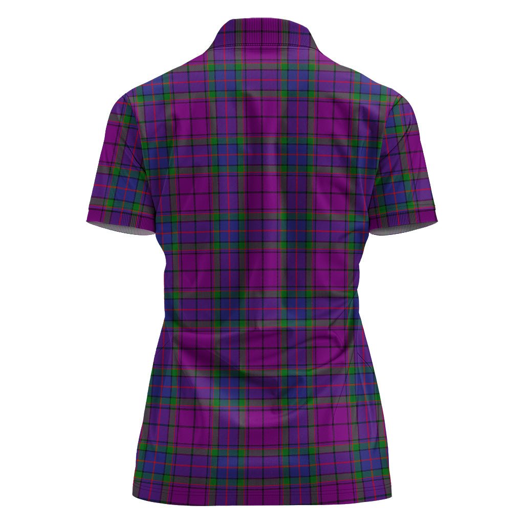 Wardlaw Modern Tartan Polo Shirt with Family Crest For Women - Tartan Vibes Clothing