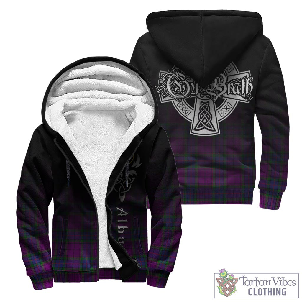 Tartan Vibes Clothing Wardlaw Modern Tartan Sherpa Hoodie Featuring Alba Gu Brath Family Crest Celtic Inspired