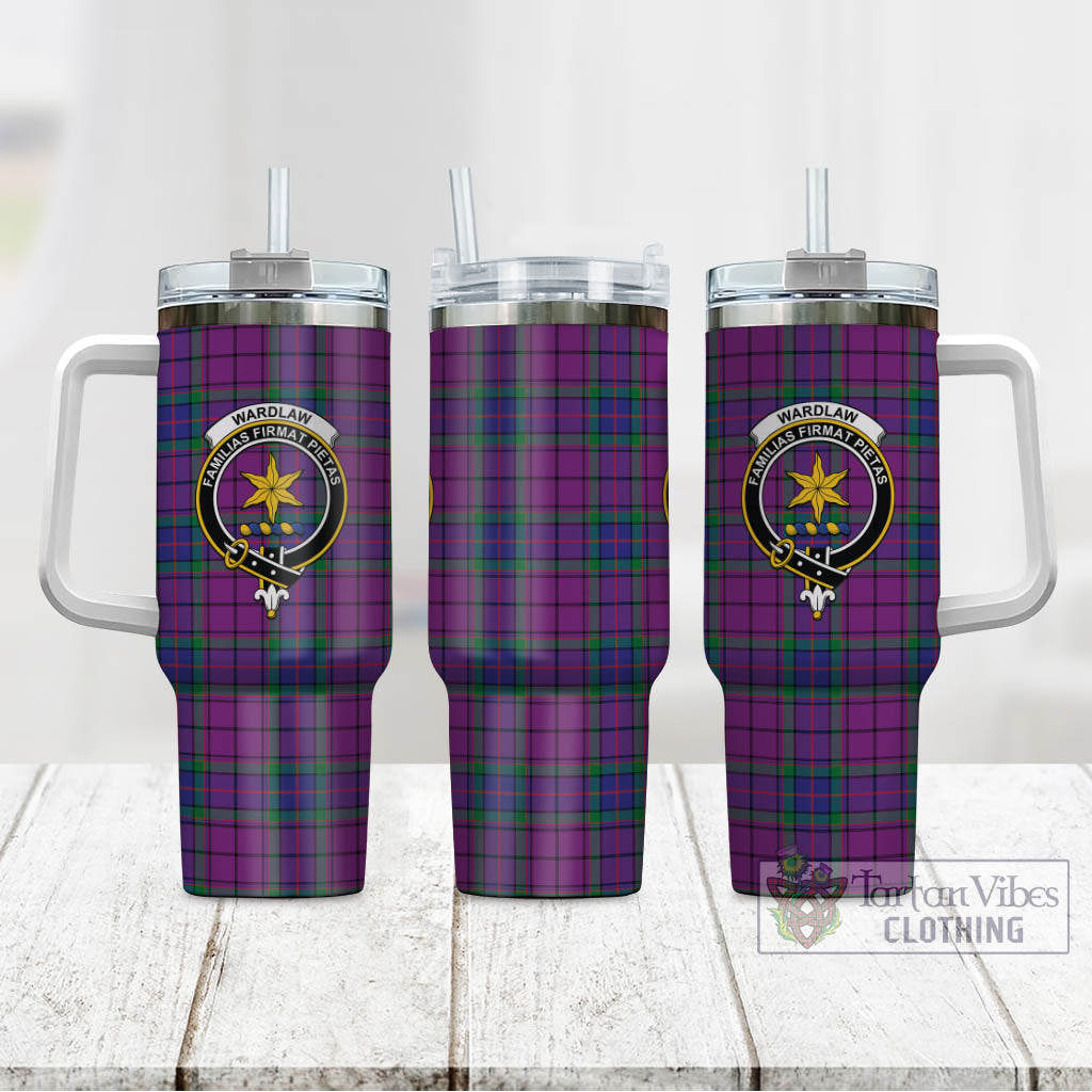 Tartan Vibes Clothing Wardlaw Modern Tartan and Family Crest Tumbler with Handle